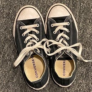 Kids Converse Black Classic Greaser Punk Goth